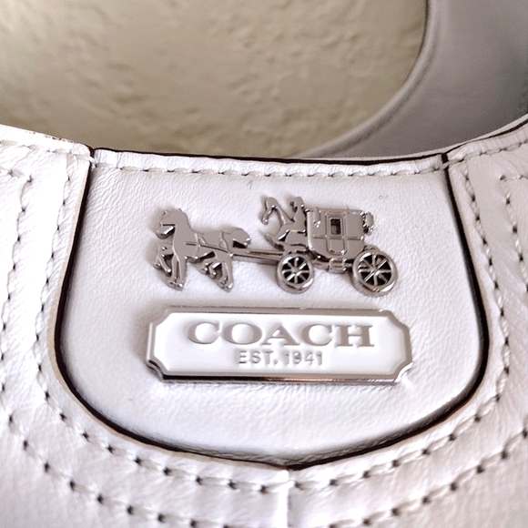 COACH Maggie Madison Woven Leather Shoulder HoboBag  23385 - Picture 6 of 16